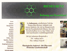 Tablet Screenshot of bienen-betz.de